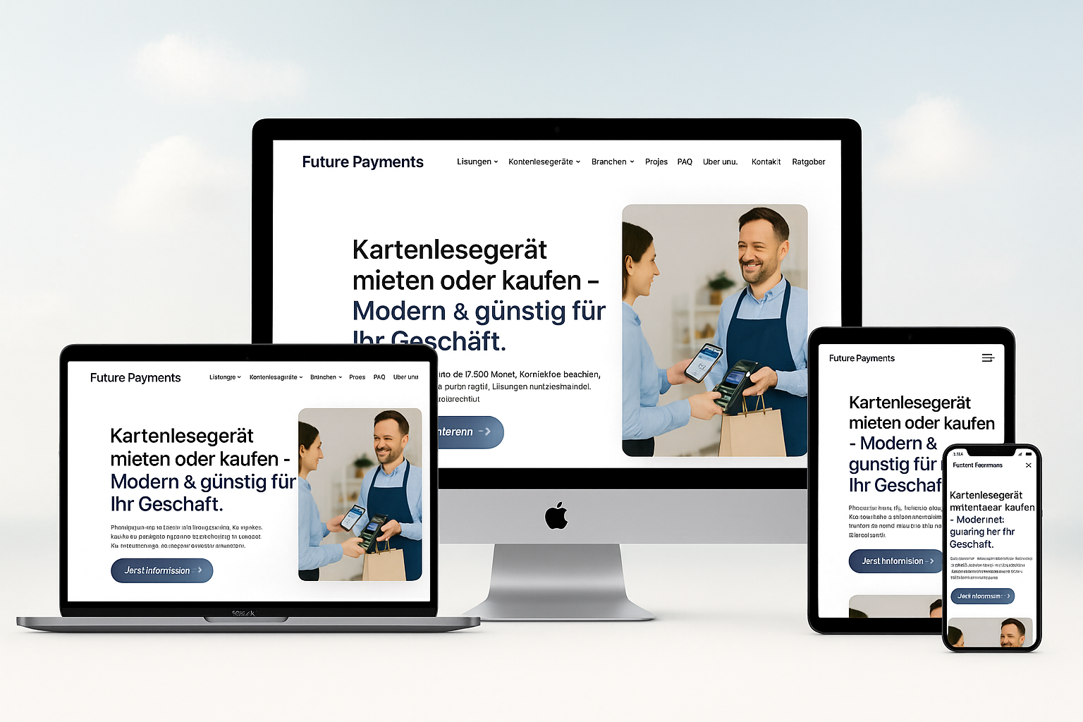 Darstellung der Webseite der Future Payments GmbH